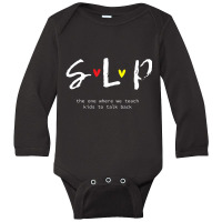 Slp Teacher Shirts Speech Language Pathologist Long Sleeve Baby Bodysuit | Artistshot