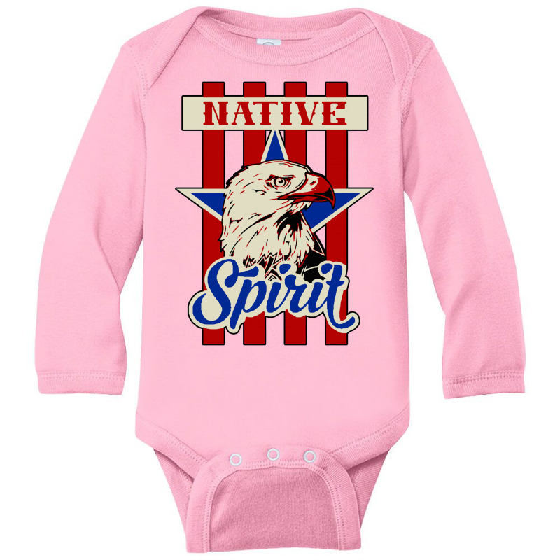 American Eagle Native Spirit Long Sleeve Baby Bodysuit | Artistshot