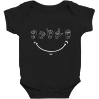 Smile American Sign Language Asl Baby Bodysuit | Artistshot