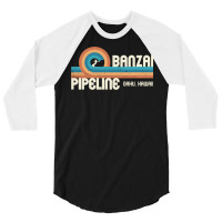 Banzai Pipeline   80's Graphic   North Shore Hawaii Pullover Hoodie 3/4 Sleeve Shirt | Artistshot