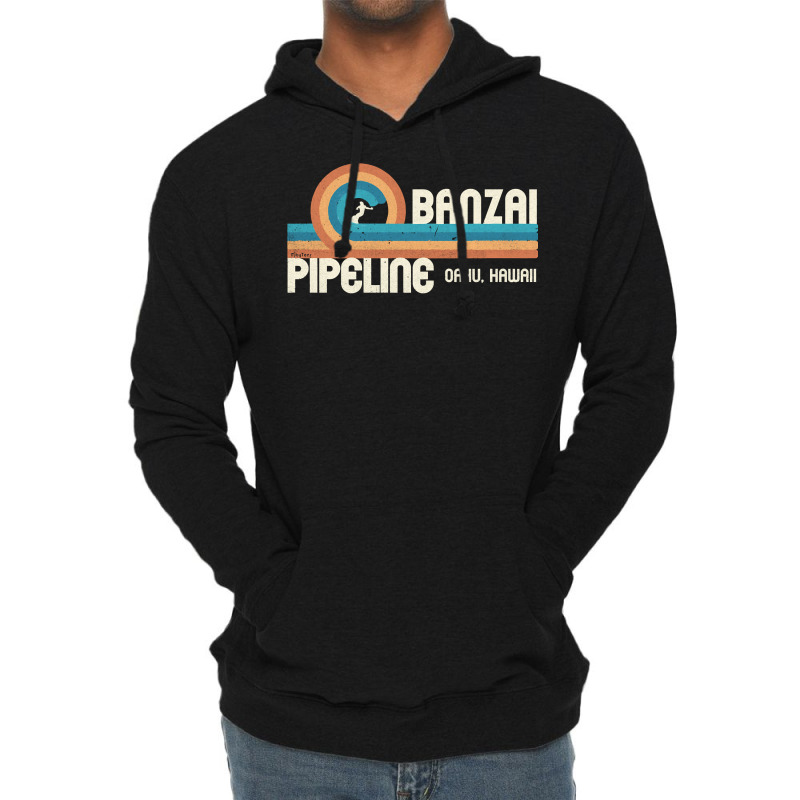 Banzai Pipeline   80's Graphic   North Shore Hawaii Pullover Hoodie Lightweight Hoodie | Artistshot