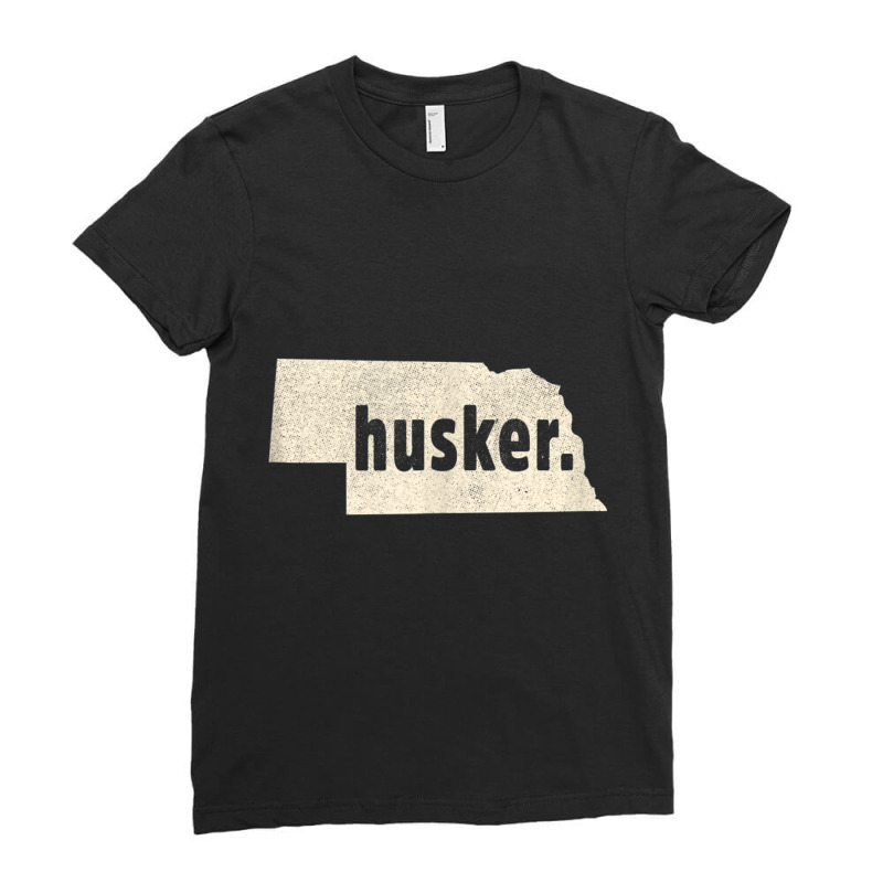 Nebraska State Nickname Husker [distressed] Tank Top Ladies Fitted T-Shirt by cm-arts | Artistshot