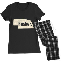 Nebraska State Nickname Husker [distressed] Tank Top Women's Pajamas Set | Artistshot