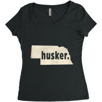 Nebraska State Nickname Husker [distressed] Tank Top Women's Triblend Scoop T-shirt | Artistshot