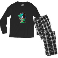 Cartoon Aster Men's Long Sleeve Pajama Set | Artistshot