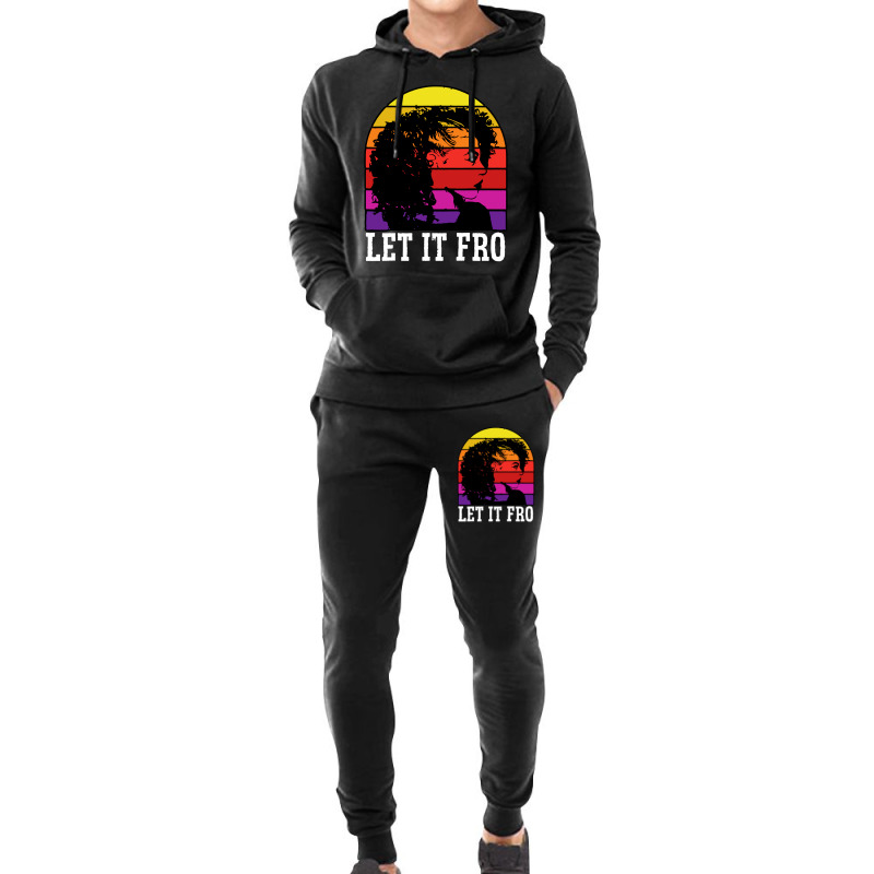 Let It Fro Afrocentric Black Pride Afro Hair Hoodie & Jogger Set | Artistshot