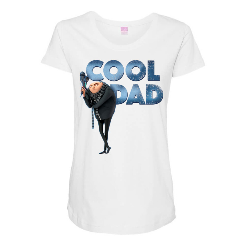 Gru Cool Dad Ice Letters Portrait Maternity Scoop Neck T-shirt by BuiDoc | Artistshot