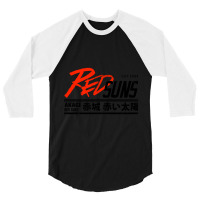 Initial D - Redsuns Tee (black) 3/4 Sleeve Shirt | Artistshot