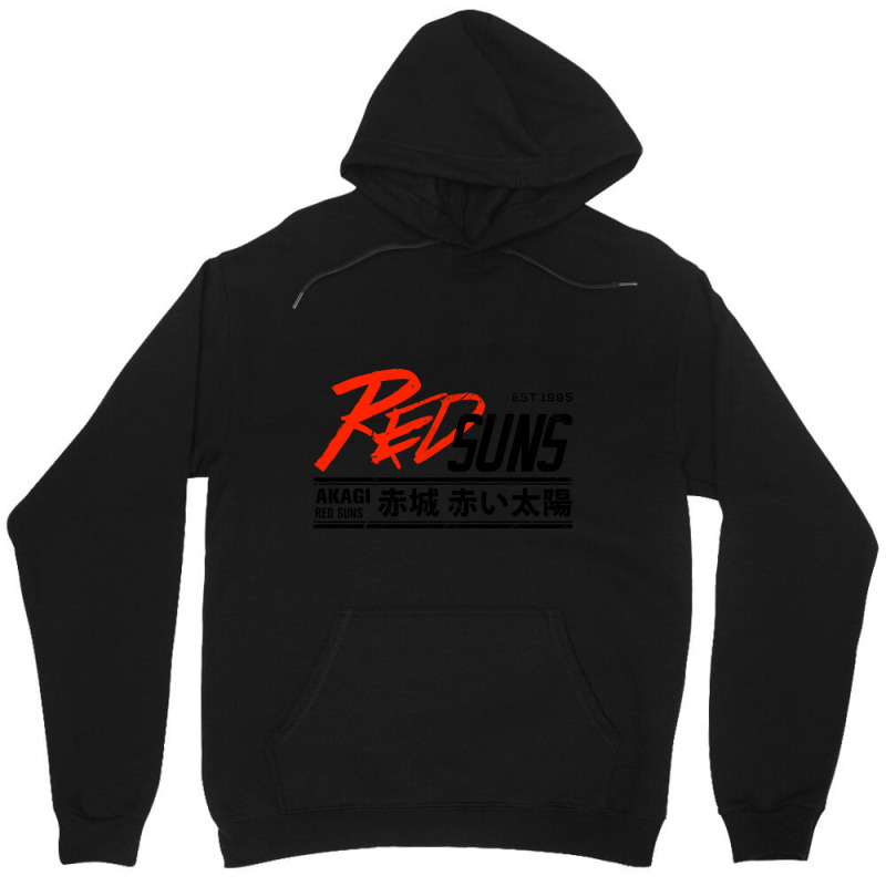 Initial D - Redsuns Tee (black) Unisex Hoodie by PRISCILLABIRD | Artistshot