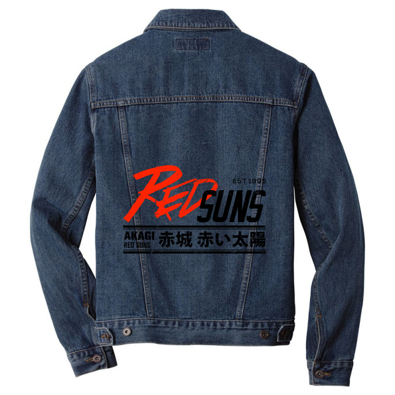 Initial D - Redsuns Tee (black) Men Denim Jacket by PRISCILLABIRD | Artistshot