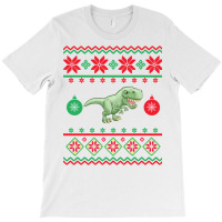 T-rex Ugly Christmas Sweater-64zer T-shirt | Artistshot