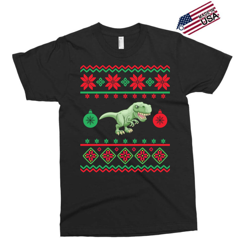 T-rex Ugly Christmas Sweater-64zer Exclusive T-shirt by Bertrand Angulo | Artistshot