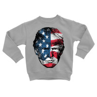 American Patriotic Trump Usa Flag Overlay Distressed Design Long Sleev Toddler Sweatshirt | Artistshot