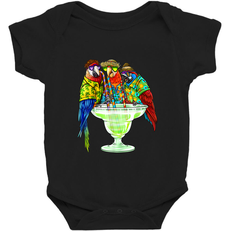 Parrots Drinking Margarita Hawaiian Vacation Birds Baby Bodysuit by ZeusOba | Artistshot