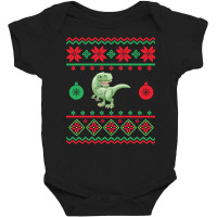 T-rex Ugly Christmas Sweater-xcdlx Baby Bodysuit | Artistshot