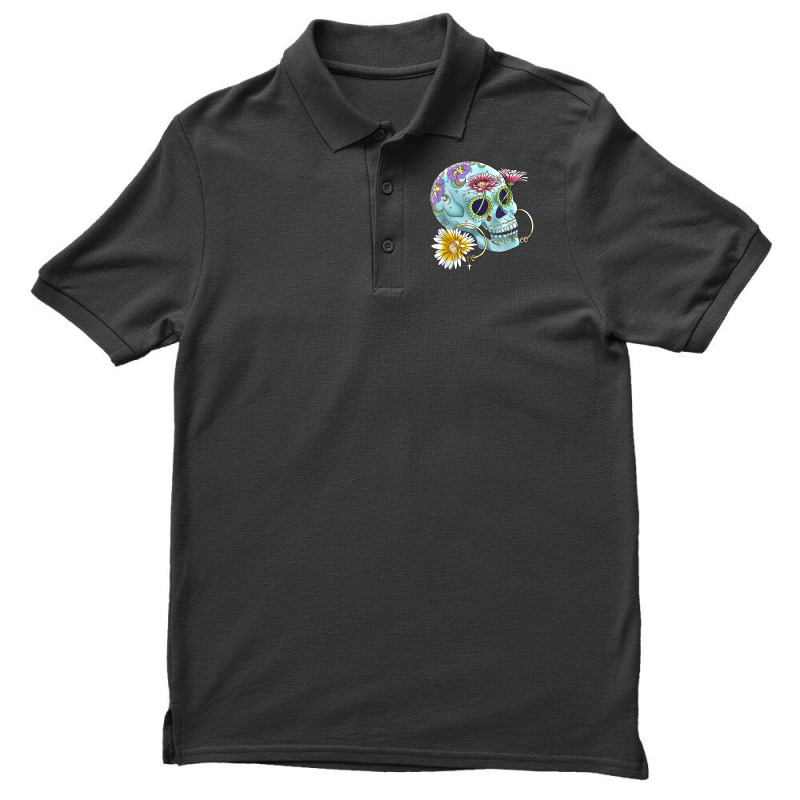 Mexican Calavera  Dia De Los Muertos  Day Of Dead T Shirt Men's Polo Shirt by melliebowleli | Artistshot