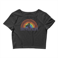 Peter Pan Love Peace Magic Rainbow Tinker Bell Crop Top | Artistshot