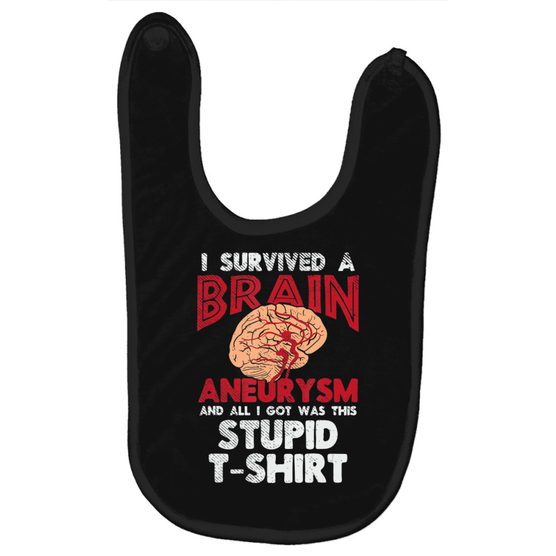 Brain Aneurysm, Brain Aneurysm Survivor Quotes Baby Bibs by cm-arts | Artistshot