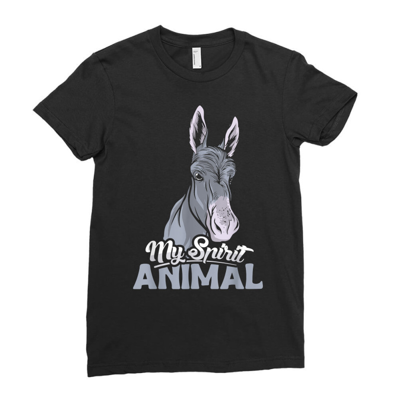 My Spirit Animal Design Donkey Lover And Donkey T Shirt Ladies Fitted T-Shirt by cm-arts | Artistshot