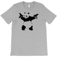 Panda Holding Machine Guns Funny T-shirt | Artistshot