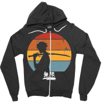 Samurai Champloo Mugen Sunset Silhouette Mugen Samurai Champloo Classi Zipper Hoodie | Artistshot