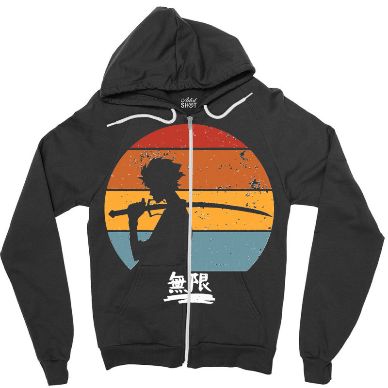 Samurai Champloo Mugen Sunset Silhouette Mugen Samurai Champloo Classi Zipper Hoodie by lyheranea | Artistshot