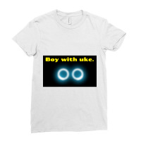 Boy Uke...he_s With A Uke Ukulele Ladies Fitted T-shirt | Artistshot