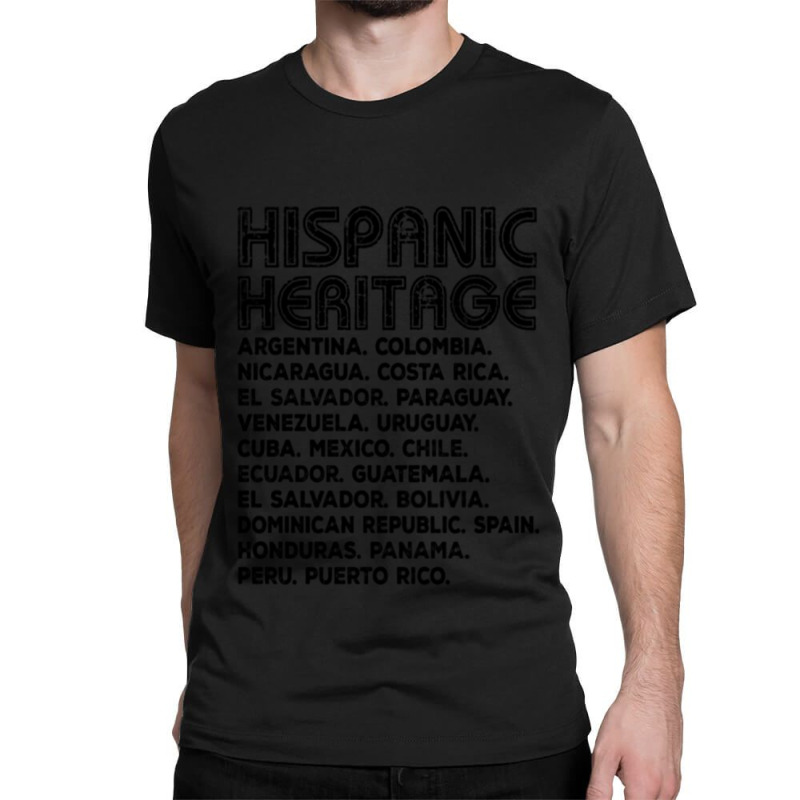 All Hispanic Countries - Hispanic Heritage Month - Latino National His Classic T-shirt by JENNYKISS | Artistshot