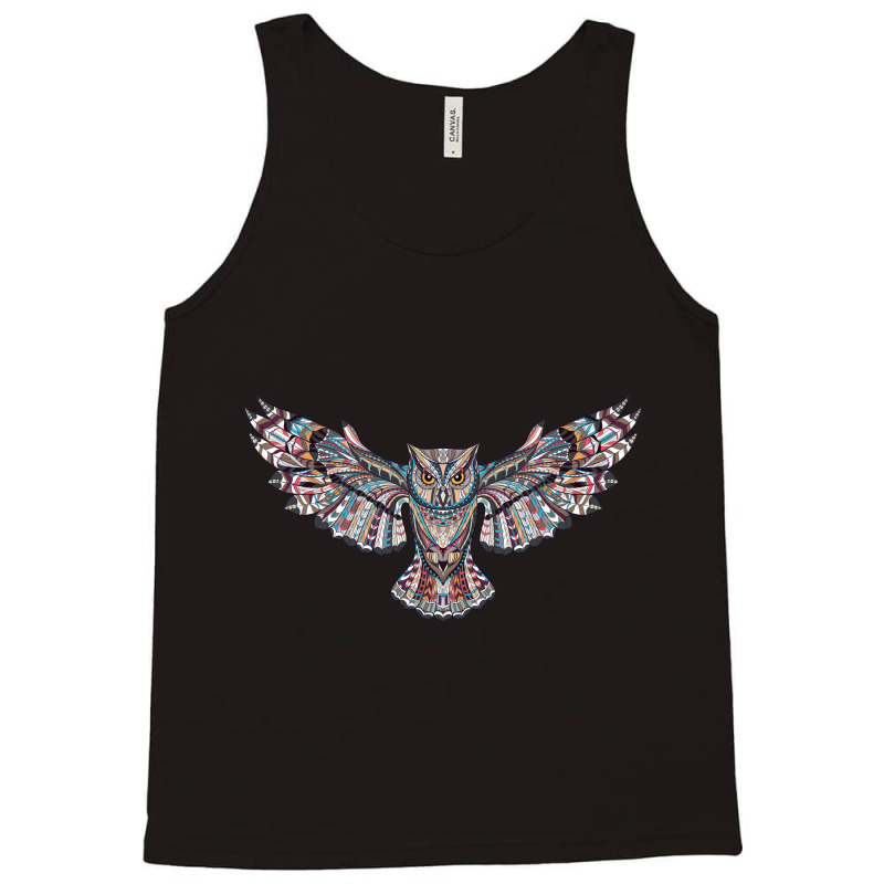 Dashing Owl Tattoo Flapping Wings Tank Top | Artistshot