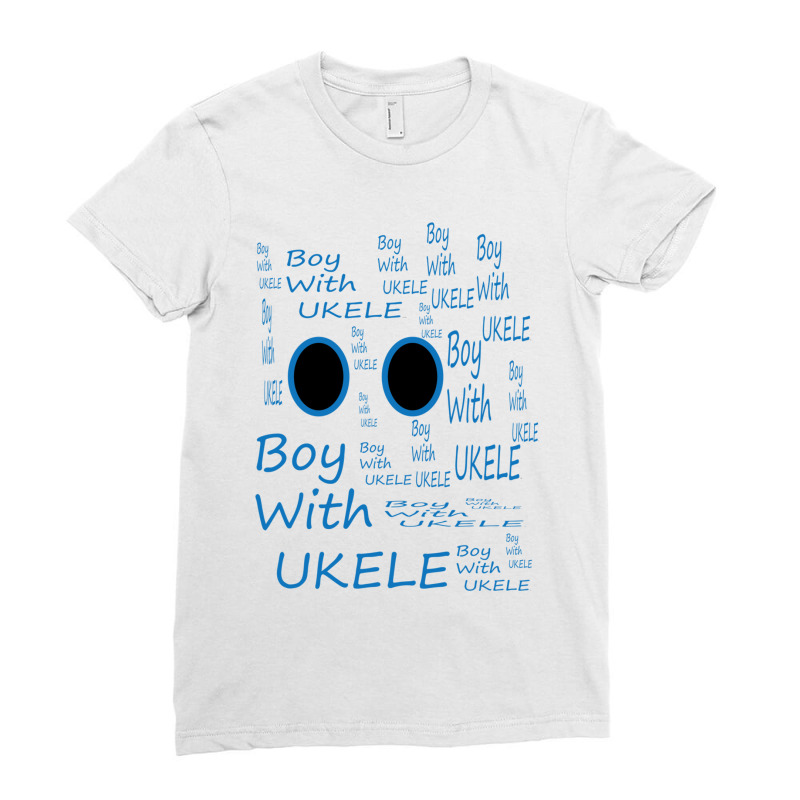 Boy With Ukele Ladies Fitted T-Shirt by cm-arts | Artistshot