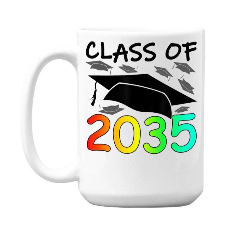 Graduation Class Of 2035 Hand Prints Space Pre-k -12th Grade 15 Oz Coffee Mug | Artistshot