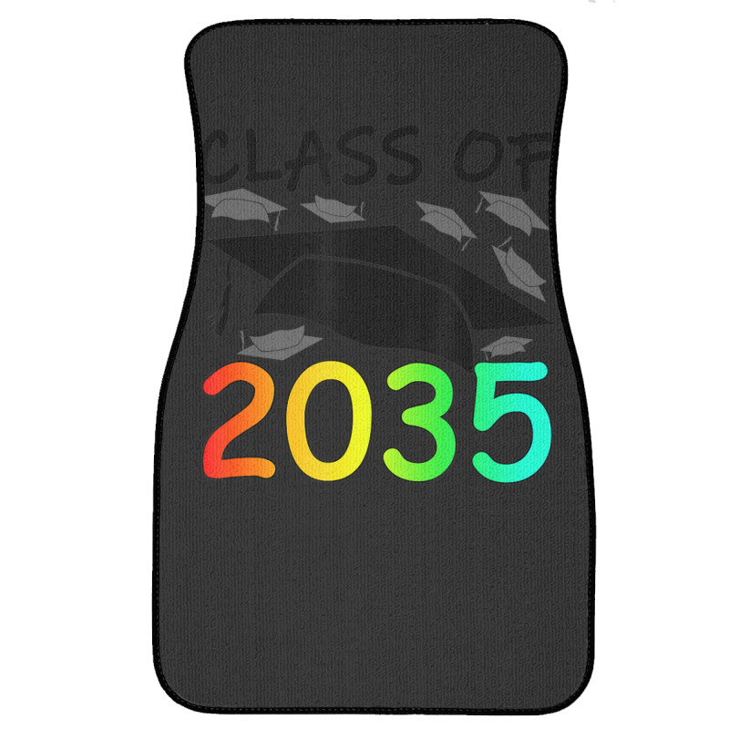 Graduation Class Of 2035 Hand Prints Space Pre-k -12th Grade Front Car Mat | Artistshot