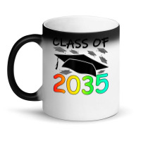 Graduation Class Of 2035 Hand Prints Space Pre-k -12th Grade Magic Mug | Artistshot