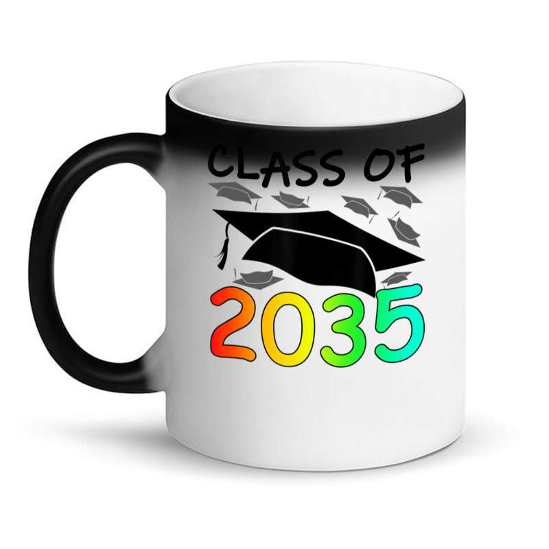 Graduation Class Of 2035 Hand Prints Space Pre-k -12th Grade Magic Mug | Artistshot