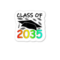 Graduation Class Of 2035 Hand Prints Space Pre-k -12th Grade Sticker | Artistshot