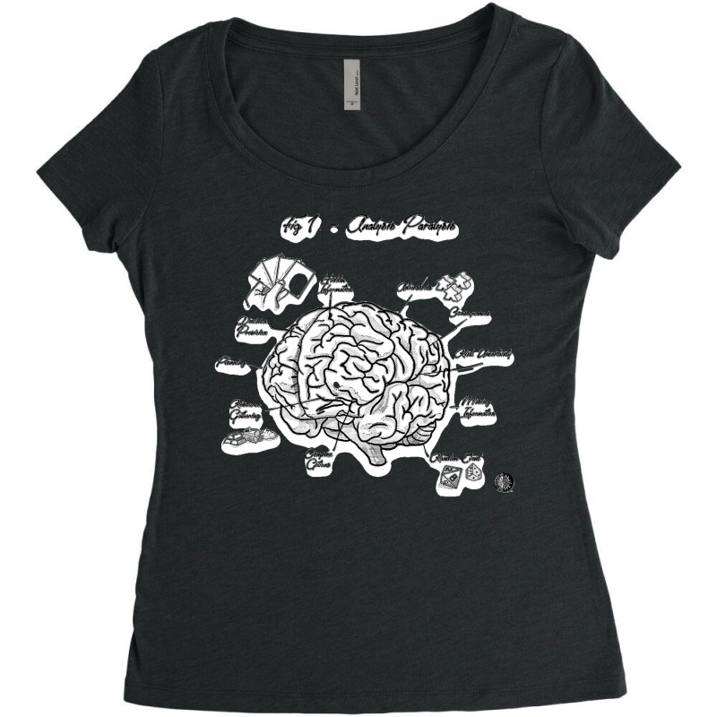 Analysis Paralysis Black Print Women's Triblend Scoop T-shirt by cm-arts | Artistshot