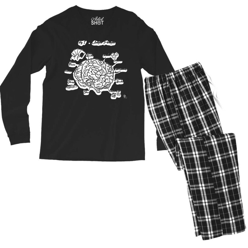 Analysis Paralysis Black Print Men's Long Sleeve Pajama Set by cm-arts | Artistshot