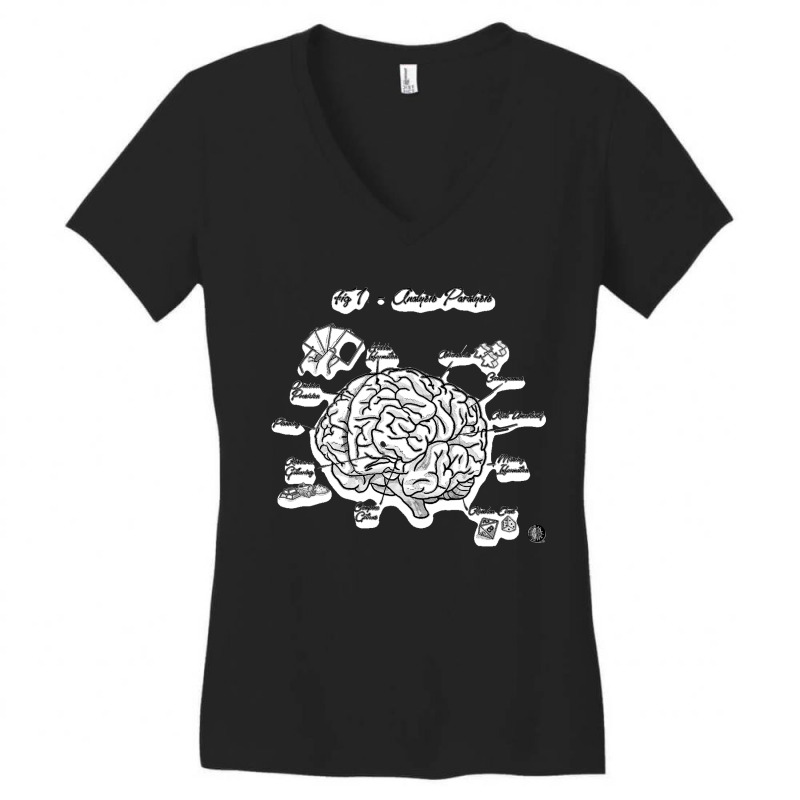 Analysis Paralysis Black Print Women's V-Neck T-Shirt by cm-arts | Artistshot