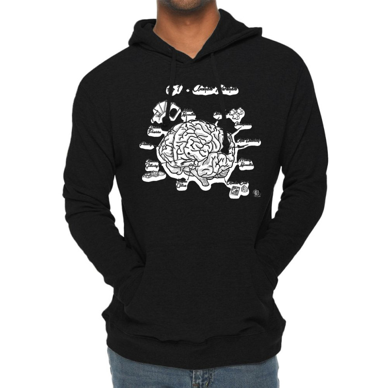 Analysis Paralysis Black Print Lightweight Hoodie by cm-arts | Artistshot