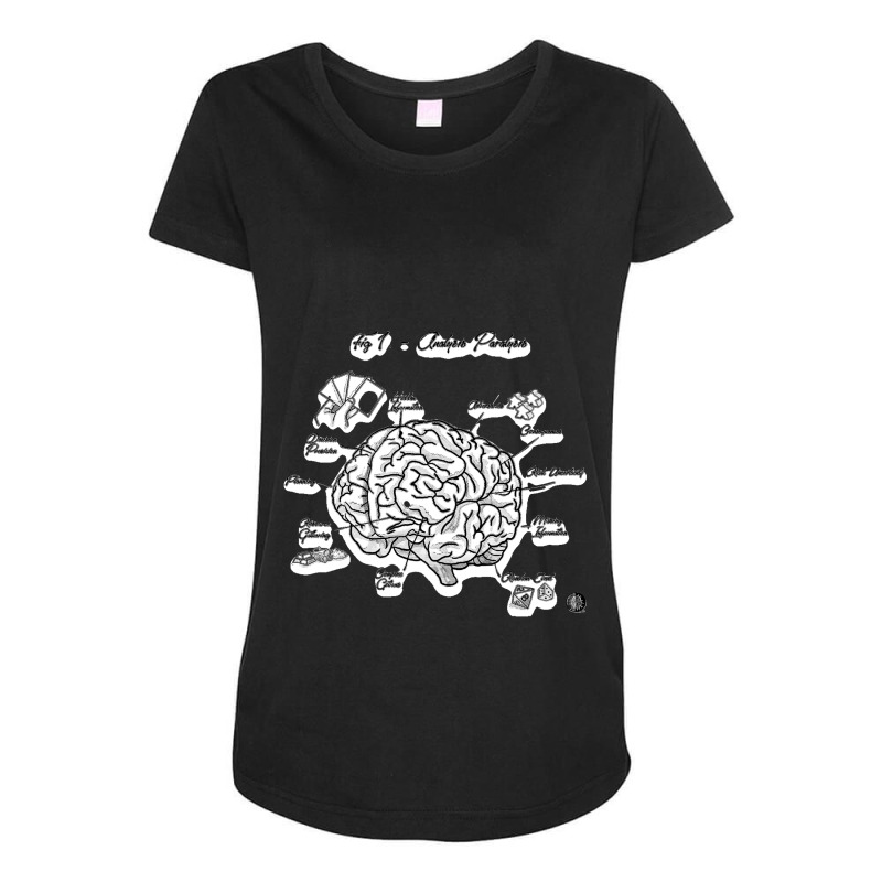 Analysis Paralysis Black Print Maternity Scoop Neck T-shirt by cm-arts | Artistshot