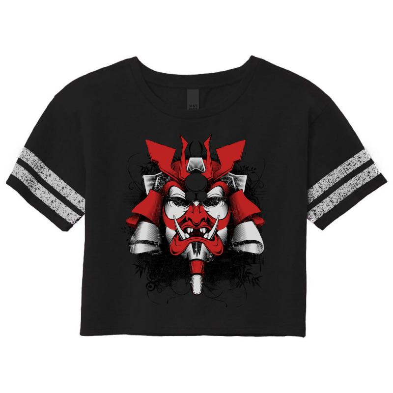 Mask Geisha Angry Devil Scorecard Crop Tee by turgongon | Artistshot