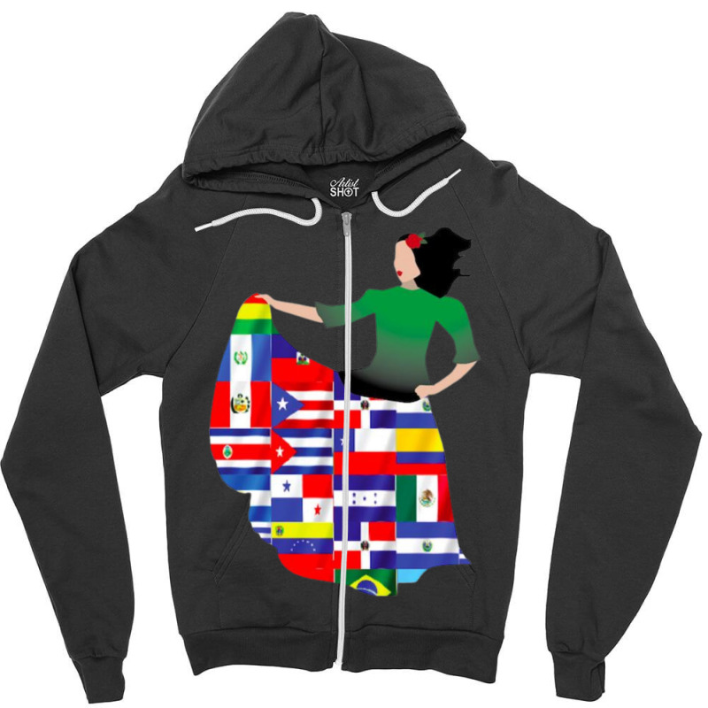 Hispanic Heritage Month  (4) Zipper Hoodie by JENNYKISS | Artistshot