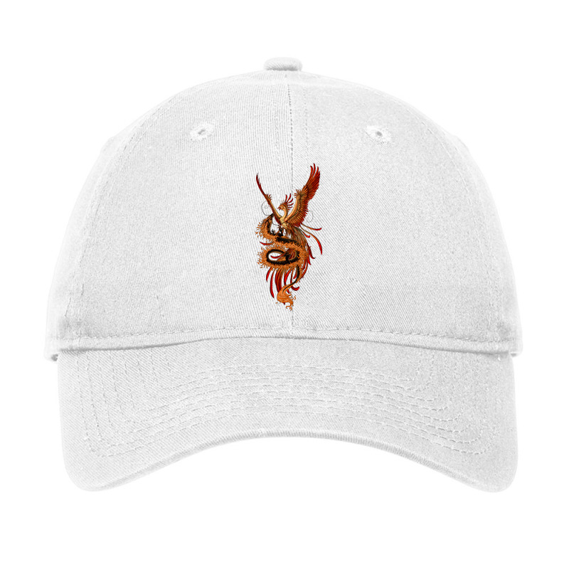 Phoenix Vs Dragon Mythological Adjustable Cap by turgongon | Artistshot