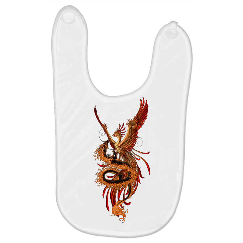 Phoenix Vs Dragon Mythological Baby Bibs by turgongon | Artistshot