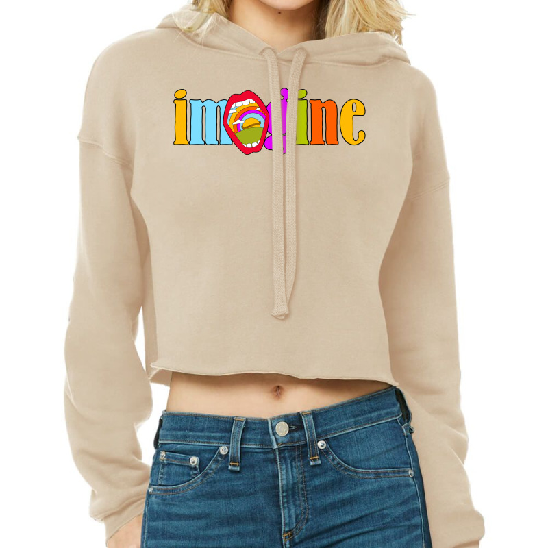 Imagine Cropped Hoodie by autlu2024 | Artistshot