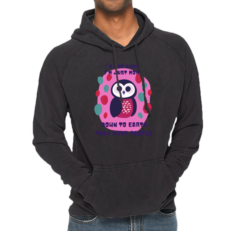 Funny Owl Pun Not Short Vintage Hoodie | Artistshot