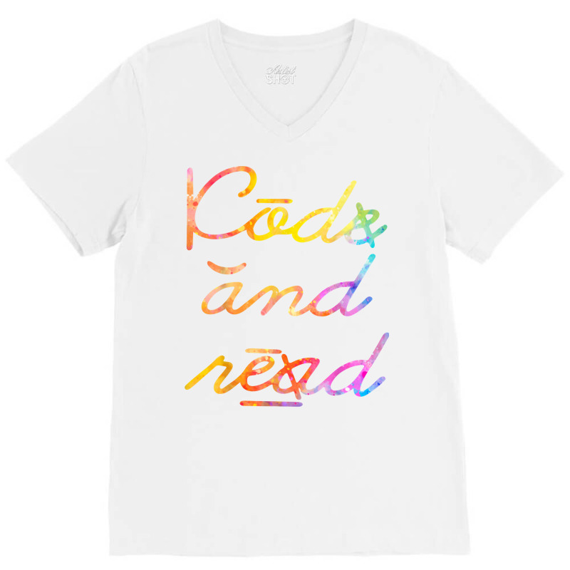 Code And Read Dyslexia Awareness T Shirt V-Neck Tee by cm-arts | Artistshot