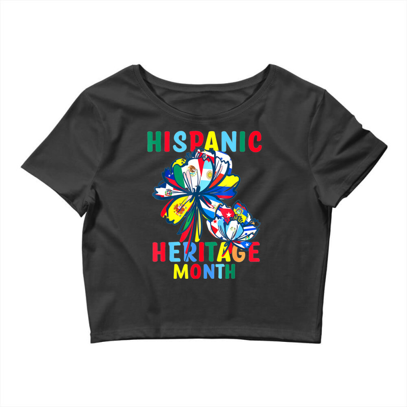 Hispanic Heritage Month Latino Countries Flags Sunflower (2) Crop Top by JENNYKISS | Artistshot