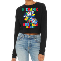 Hispanic Heritage Month Latino Countries Flags Sunflower (2) Cropped Sweater | Artistshot