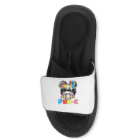 Hello Pre K Toddler Girls First Day Of School Slide Sandal | Artistshot